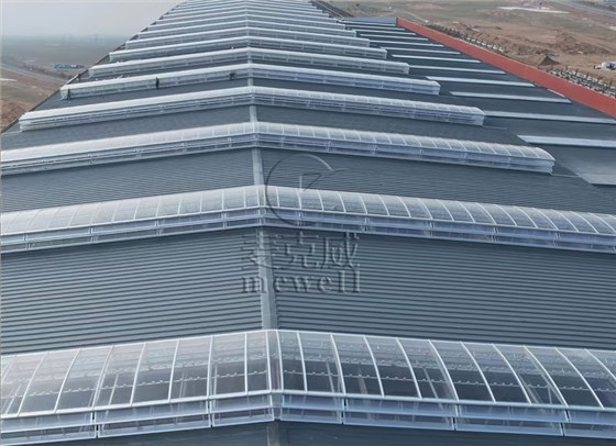 內蒙古圓拱型側開式排煙天窗