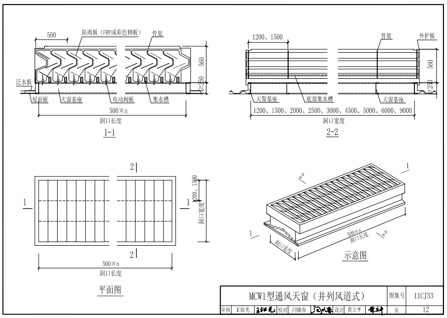 mcw1型通風天窗